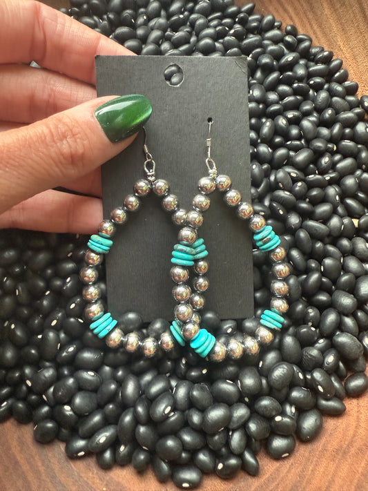 Turquoise & Pearl Teardrops
