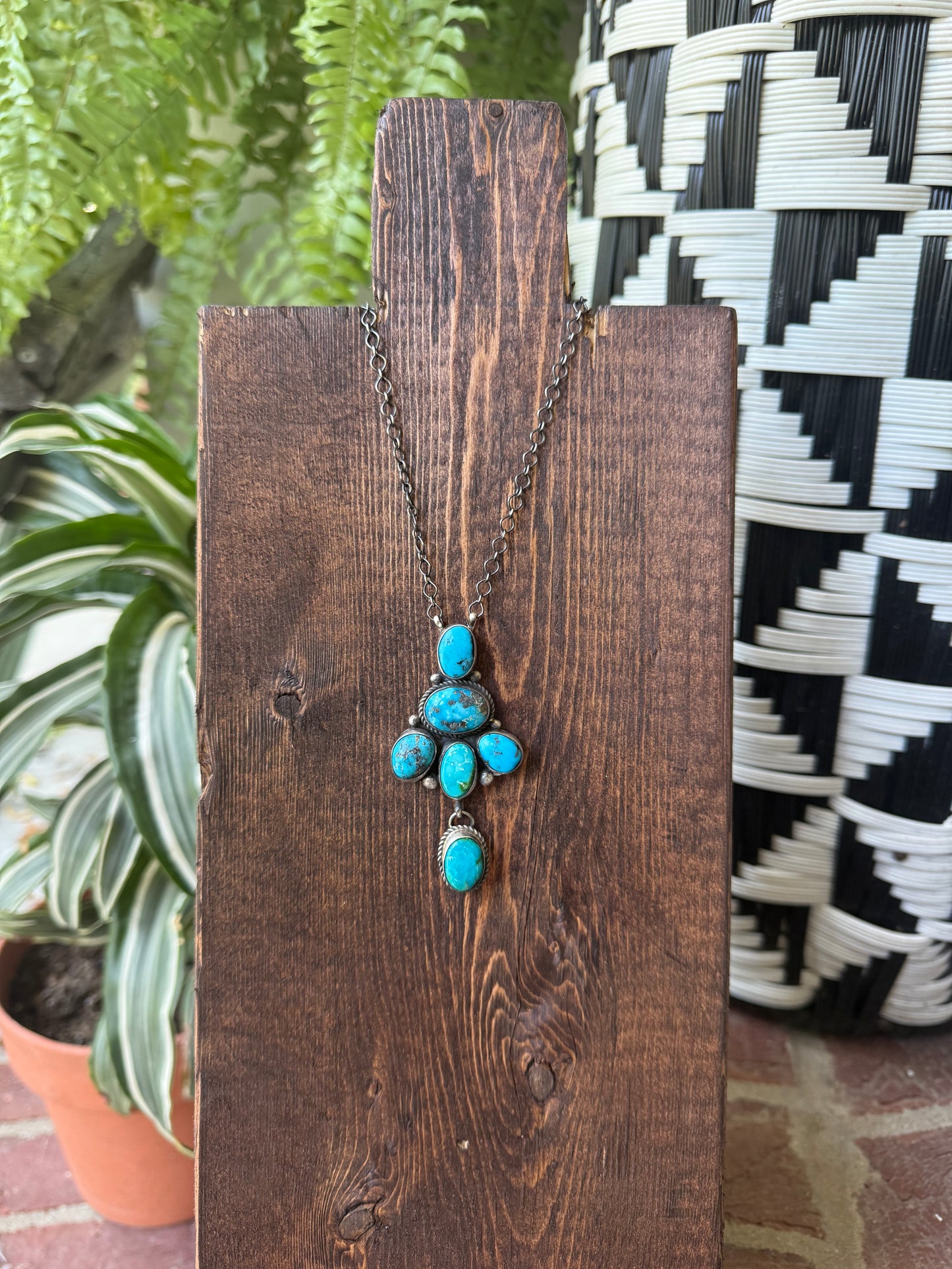 Amos Jake - Kingman Cluster with Pendant Necklace
