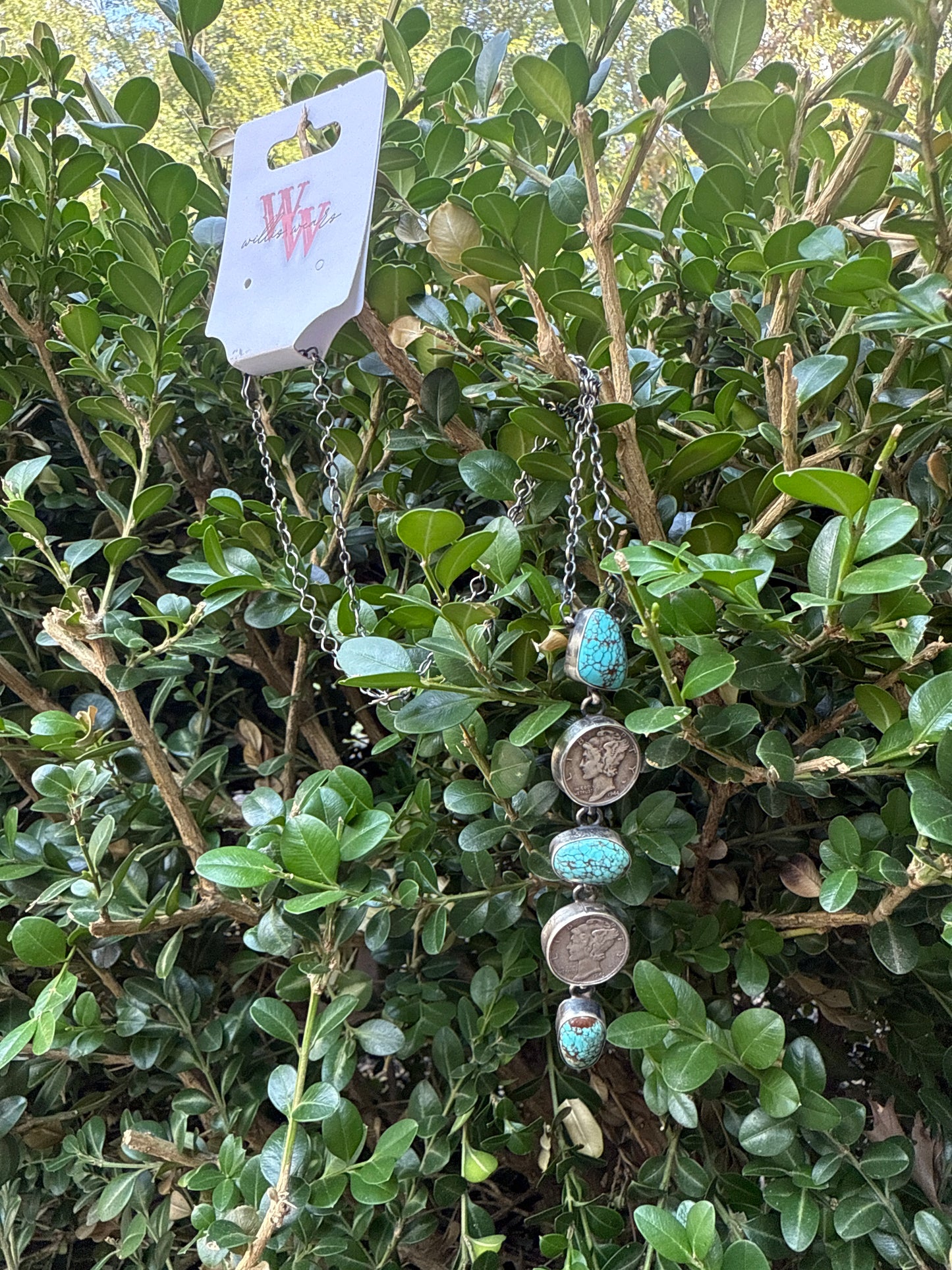 Turquoise & Liberty Dime Lariat