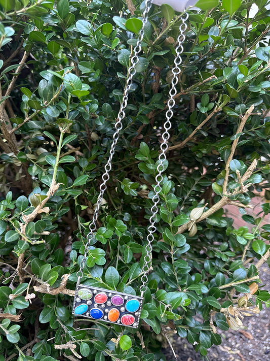 Multistone Bar Necklace