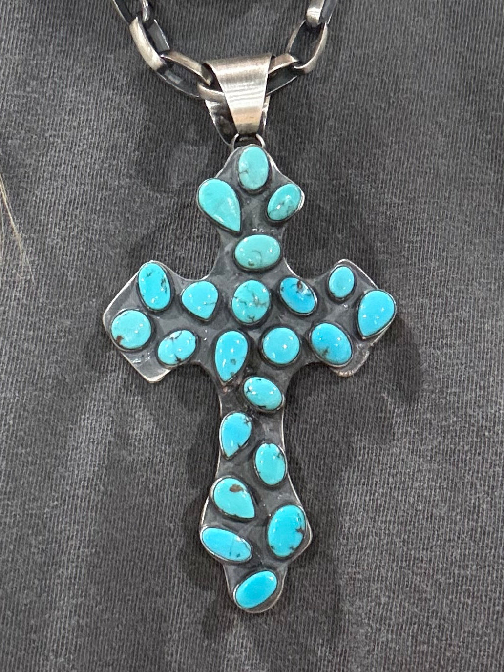 Chimney Butte - Turquoise Cross Pendant