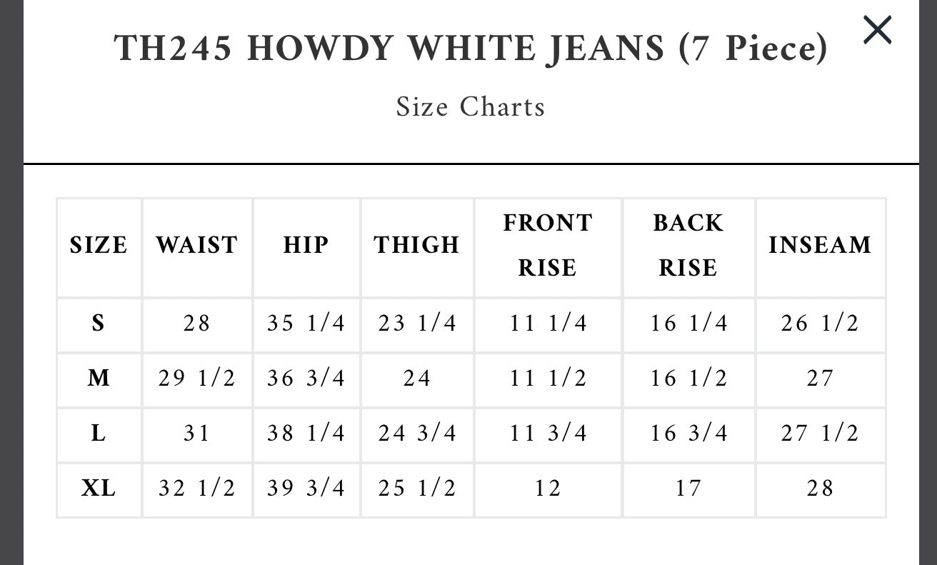 Howdy Pants - White