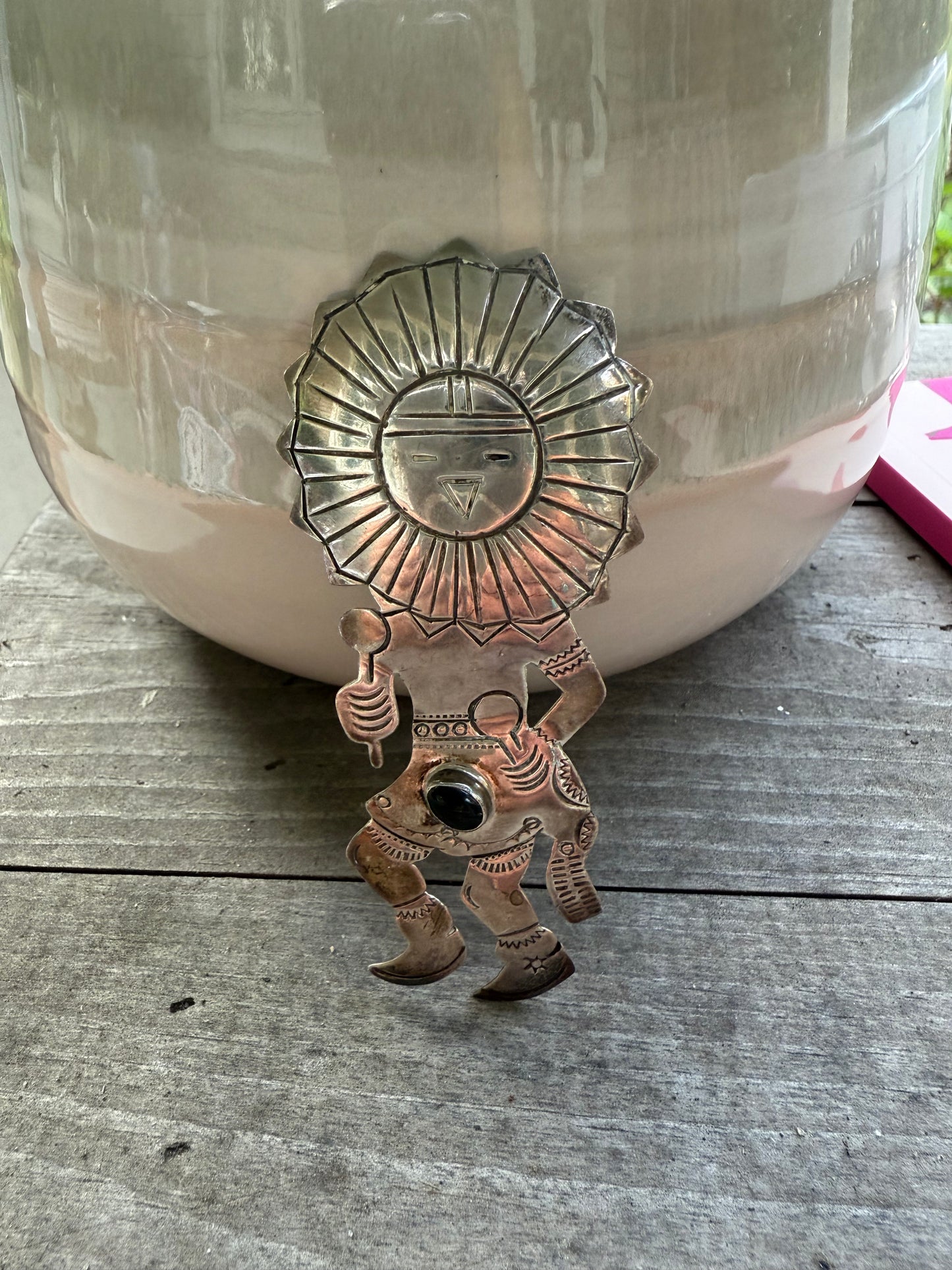 Sunface Dancing Kachina Pin