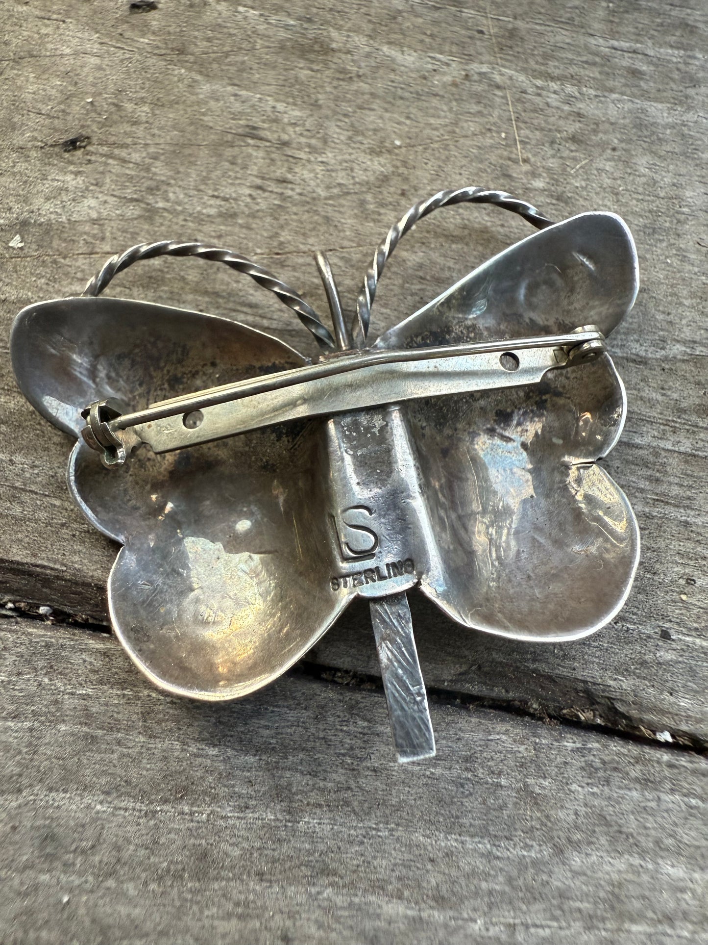 Butterfly Pin with Turquoise