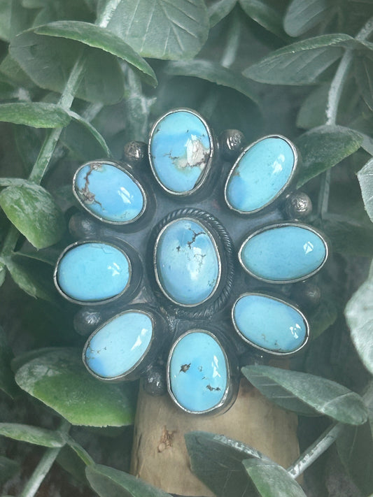 Golden Hills Turquoise Cluster Ring