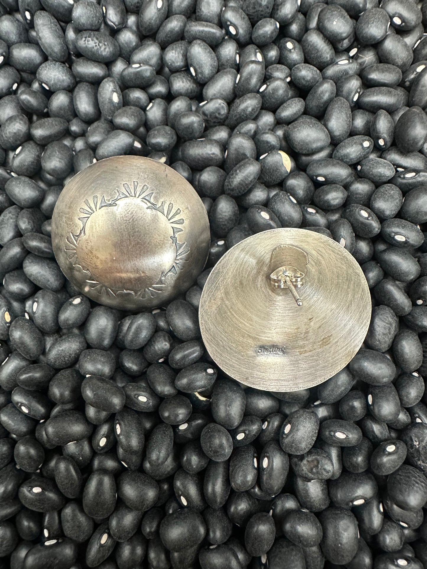 Sterling Silver Dome Earrings