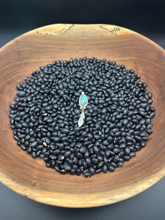 Vintage Navajo Kingman Feather Pendant