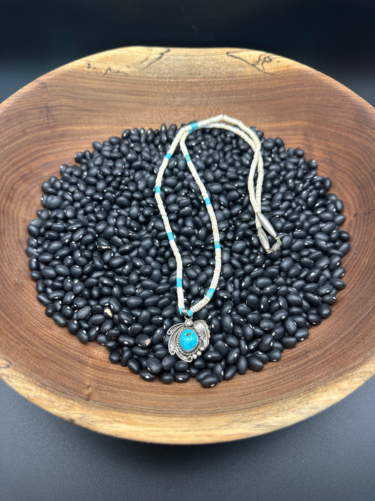 Vintage Turquoise & Shell Necklace