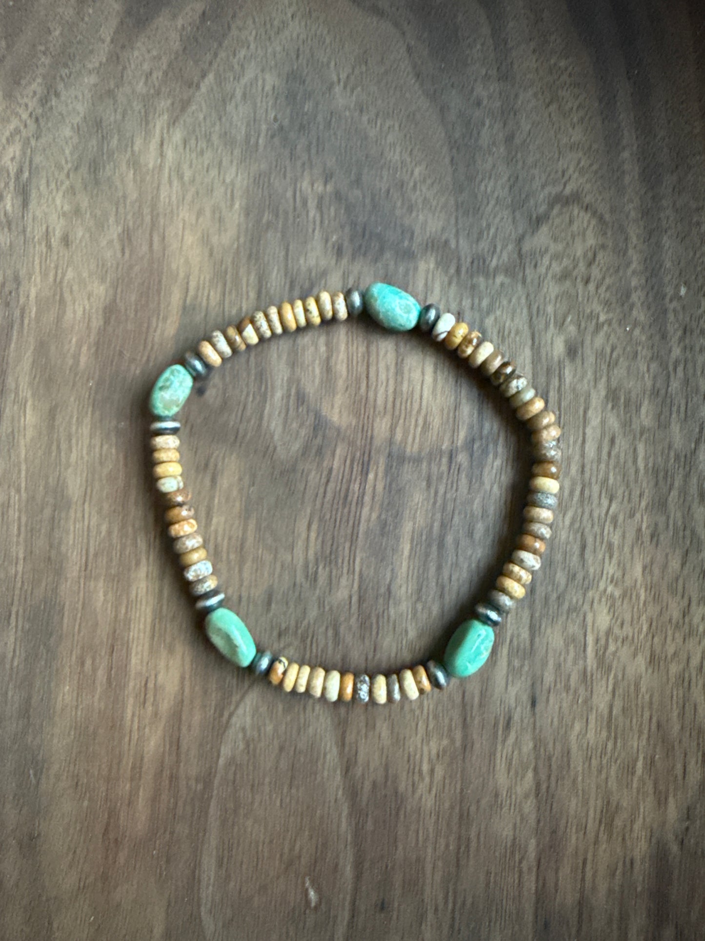 Jasper & Green Turquoise Stretch Bracelet