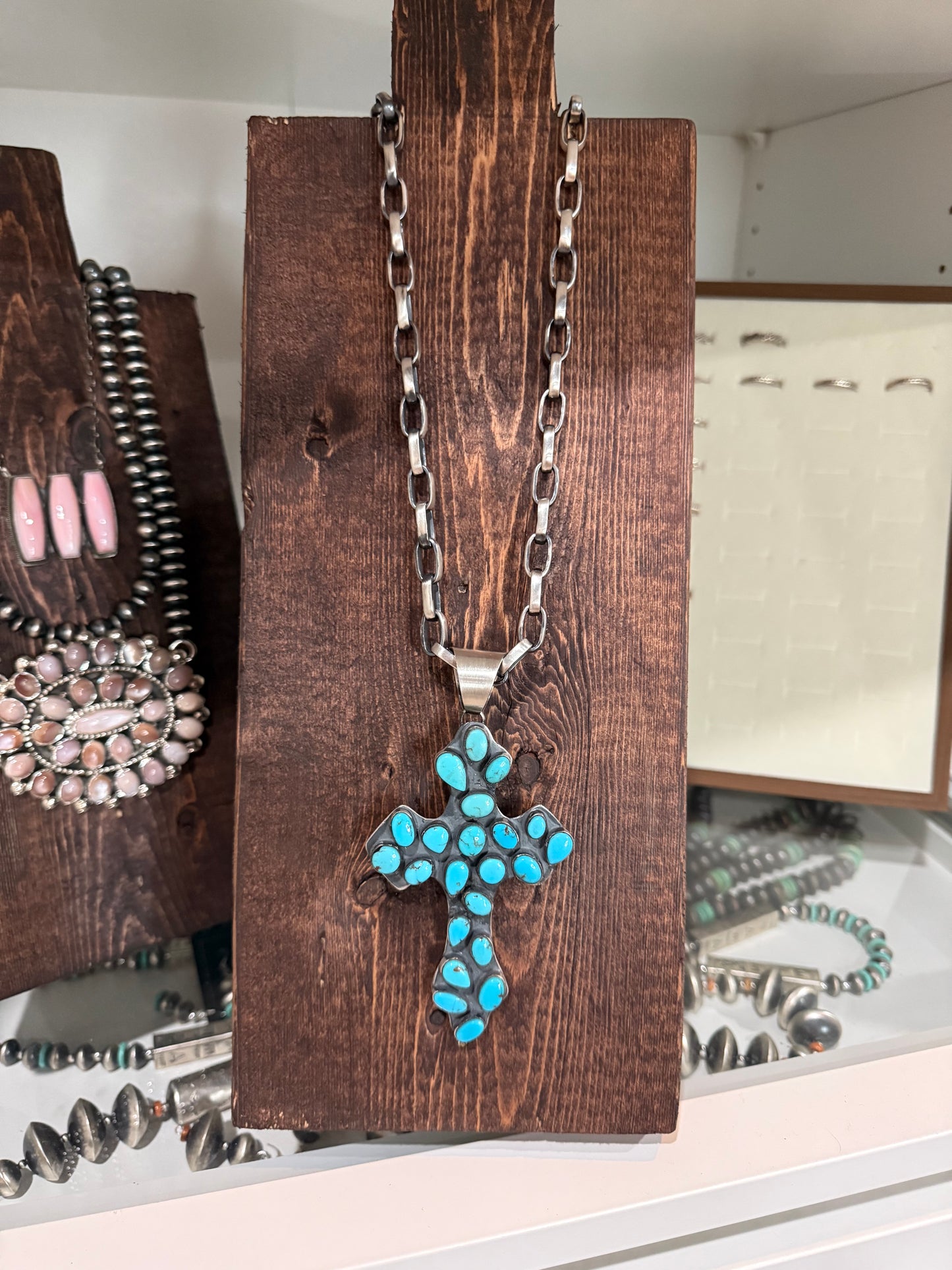Chimney Butte - Turquoise Cross Pendant