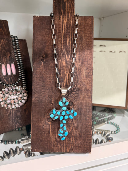 Chimney Butte - Turquoise Cross Pendant