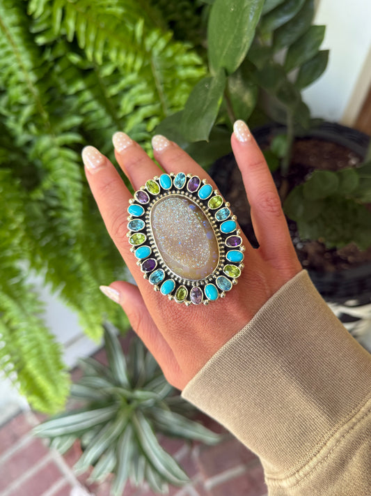 Tonya June Rafael - Druzy Statement Ring