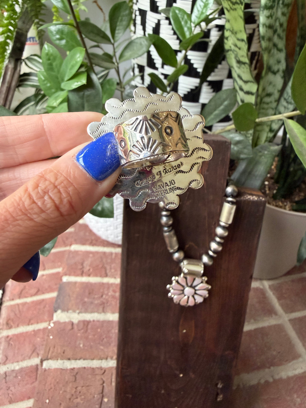 Tonya June Rafael - Pink Mother of Pearl Adjustable Ring