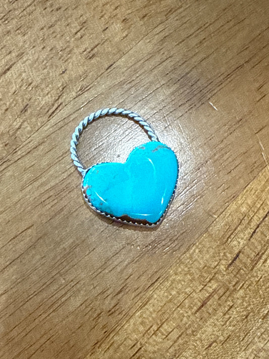 Heartlock Pendant - Chilean Turquoise
