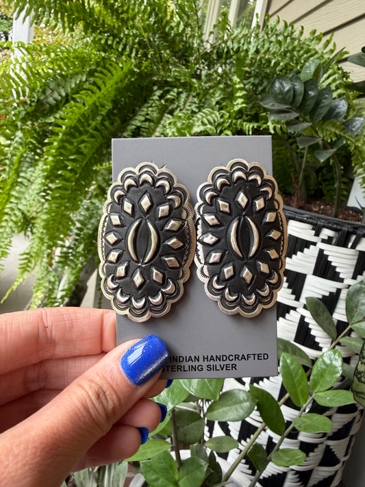 Lane Tahe - Concho Earrings