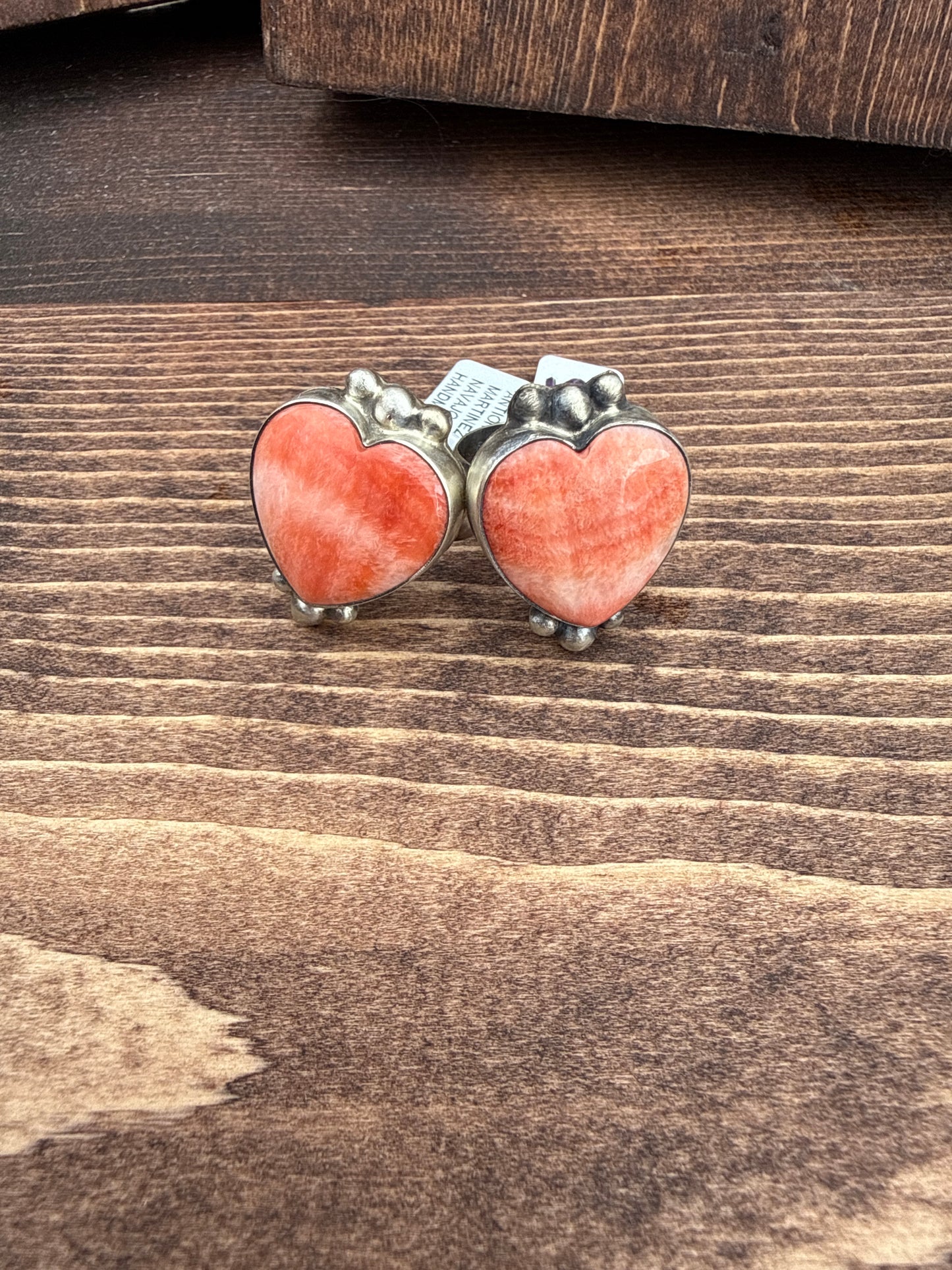 Orange Spiny Heart Ring