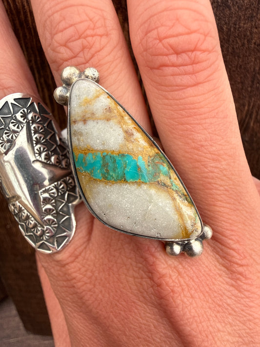Boulder Turquoise Triangle Ring