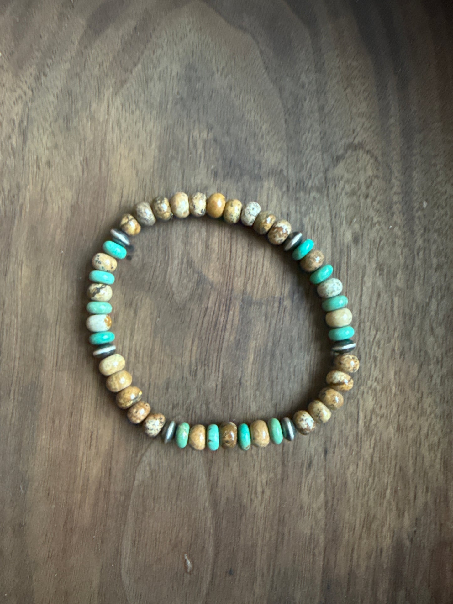 Jasper & Green Turquoise 6mm Stretch Bracelet