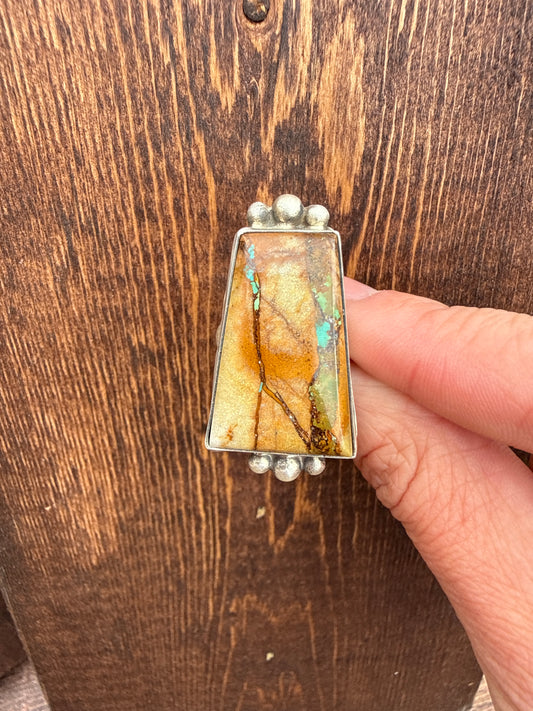 Boulder Turquoise Rectangle Ring