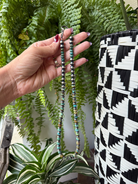 Chimney Butte - 24” Pearl & Turquoise Beaded Necklace