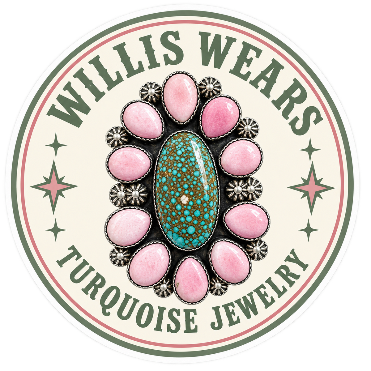 Willis Wears Turquoise Jewelry Sticker