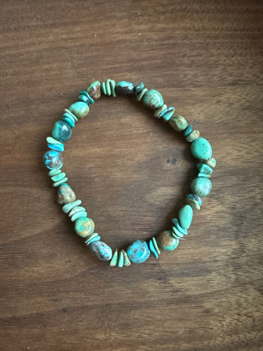 Chunky Turquoise Stretch Bracelet