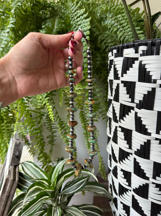 Chimney Butte - 20” Pearls with Disc Turquoise