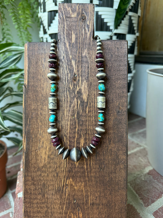 Rose Martin - Navajo Pearls with Sonoran & Purple Spiny