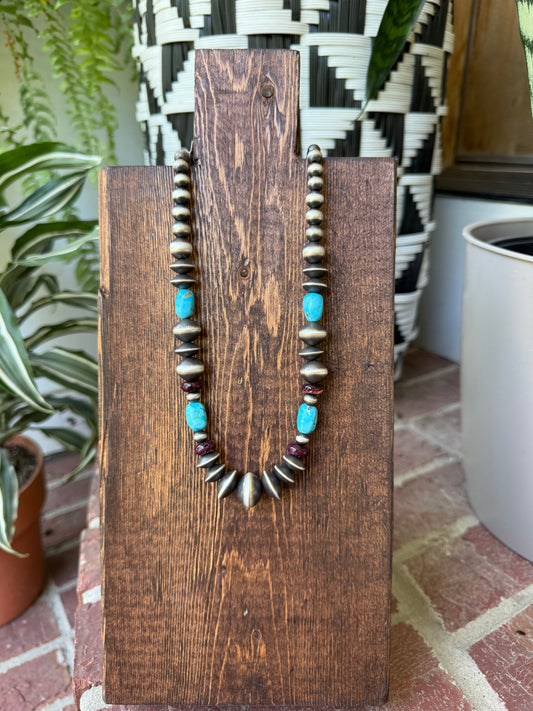 Rose Martin - Pearls with Blue Turquoise & Purple Spiny