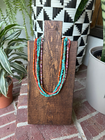 5 Strand Multistone Necklace
