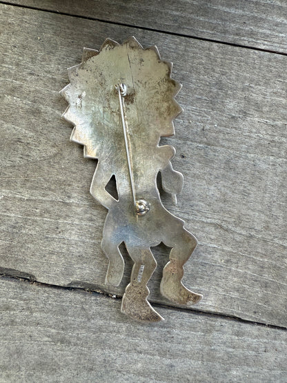 Sunface Dancing Kachina Pin