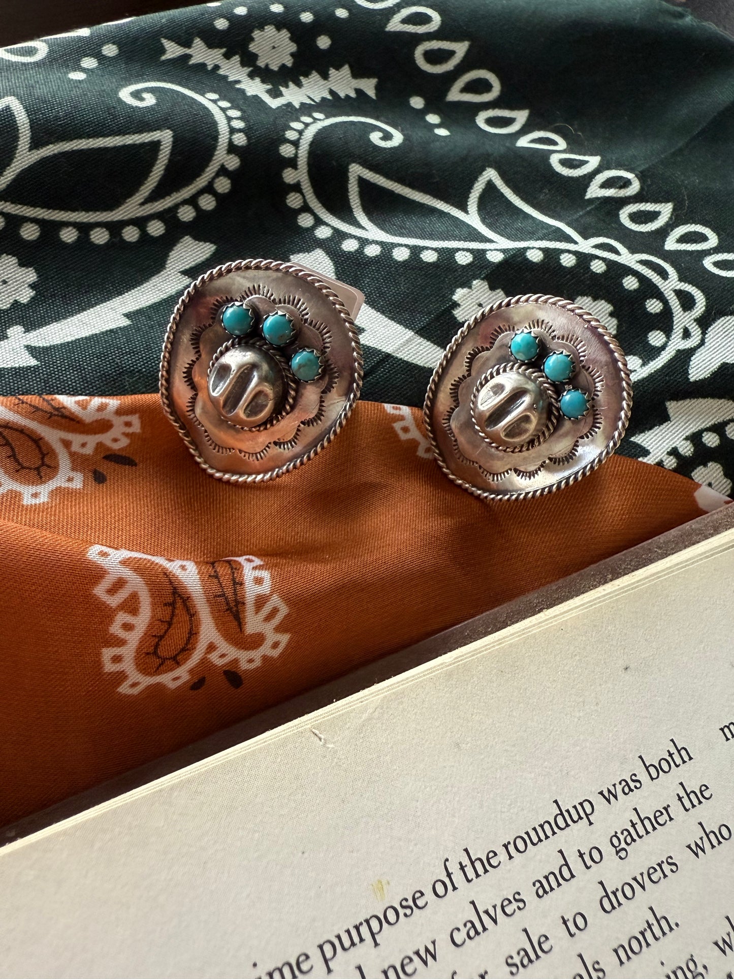 Cowboy Hat Rings with Turquoise