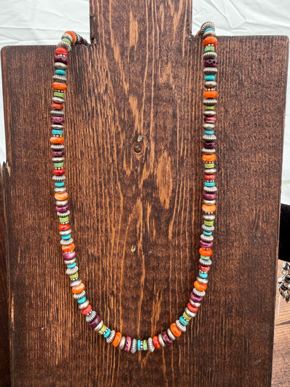 Multistone Pearl Necklace