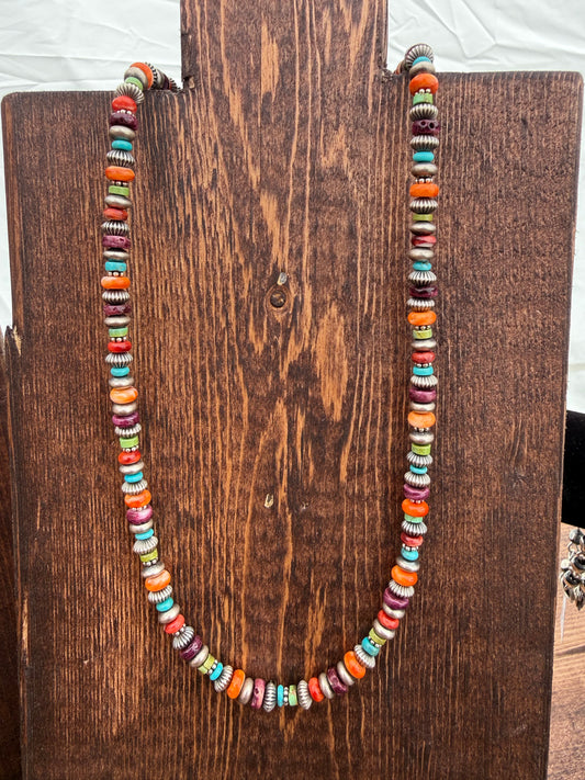 Multistone Pearl Necklace