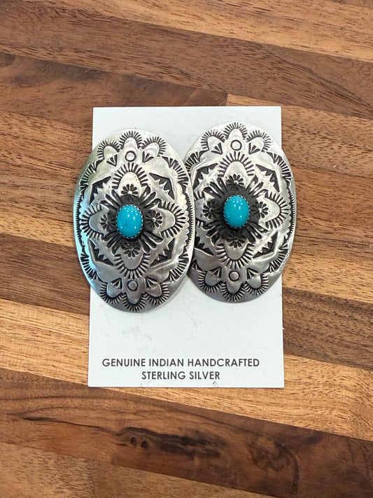 Leander Tahe Concho Earrings