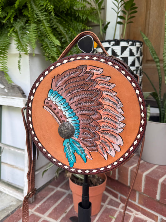 American Darling Headdress Round Bag