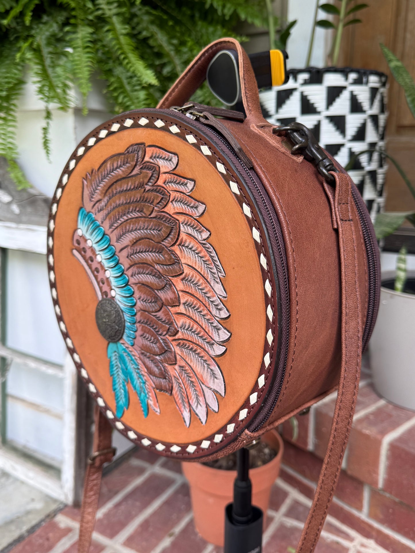 American Darling Headdress Round Bag